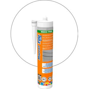 Siliconenkit Mapesil Tile Mat kleur 112 Medium Grijs 310ml koker