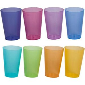 Rainbow Drinkbeker, herbruikbaar, 0,30 l, 8-delige set