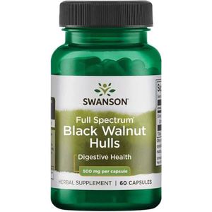 Swanson - Volledig Spectrum - Zwarte Walnootschillen - 500 mg - 60 Capsules