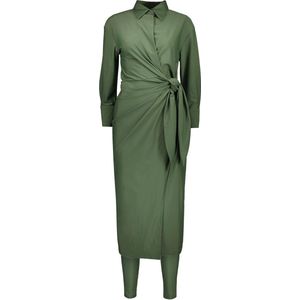 Zayna swimwear- Noya overslag Burkini- Maat S- Groen- Lang 126 cm- boerkini- modest swimwear