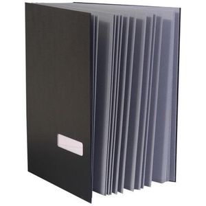 Kangaro vloeiboek - A4 - 20-vaks - zwart - K-55674