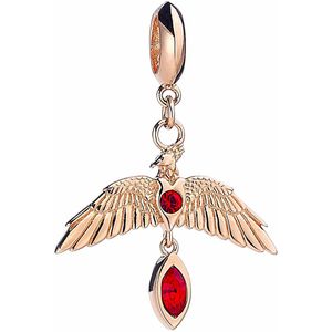 The Carat Shop Harry Potter Zilveren Vergulde Fawkes Bedel met Rode Kristallen