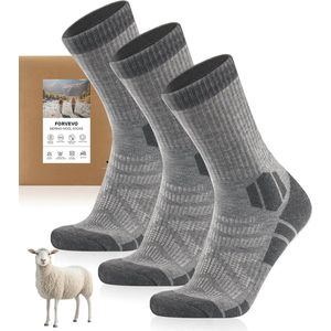 Merino Wandelsokken 3 Paar voor Heren en Dames - Thermische en Gevoerde Sokken voor Trekking en Outdoor Activiteiten