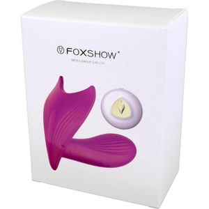 Foxshow - Remote Control Panty Vibrator - Heat Function - Voice Control Function - 10 Function - Rechargeable - 9 Cm X 9 Cm - Luxury Giftbox - Purple - 63-00005