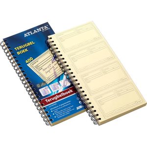 Terugbelboek atlanta 74x128mm 400 notities 100vel | 1 stuk | 5 stuks