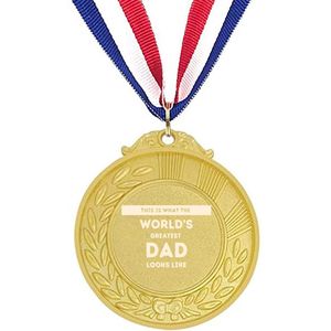 Akyol - dit is hoe werelds beste vader eruit ziet medaille goudkleuring - Vader - familie mensen met een vader - cadeau