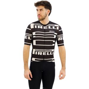Santini Pirelli Korte Mouw Wielertrui Veelkleurig 2XL Man
