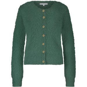 Red Button Vest Cardigan Fuzzy Srb4643 Pine Dames Maat - L