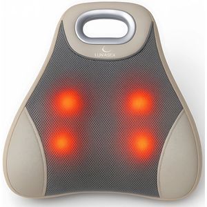 LunaSea's Luxe Massagekussen - Shiatsu Massage - Met infrarood - Rugmassage - Massage Kussen
