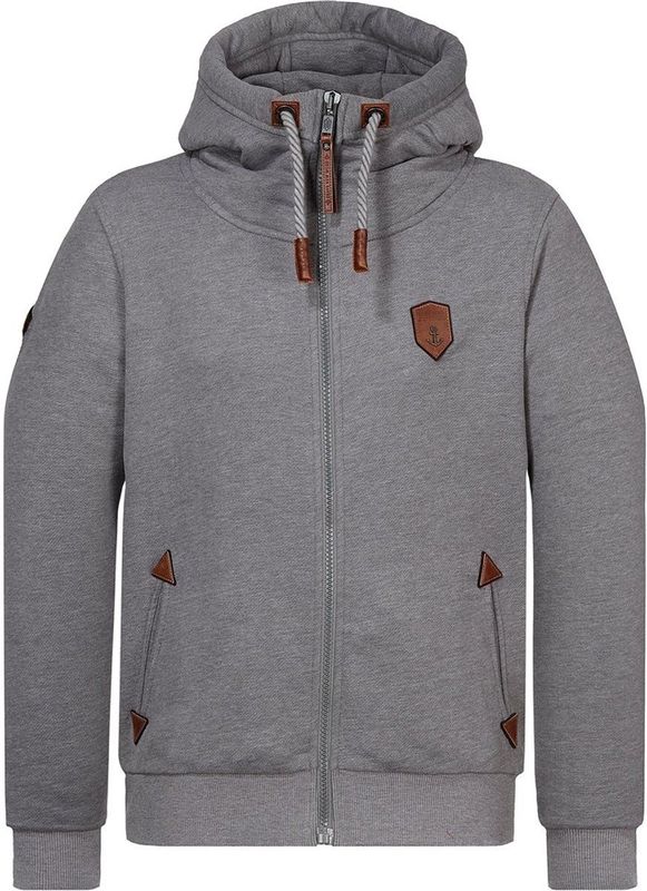 Naketano Hoodie Schwarzkopf 1800-0310 Dark Grey Melange-S