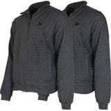 2-Pack Donnay - Sweater zonder capuchon (Bryan) - Sportvest - Heren - Charcoal-marl (037) - maat S