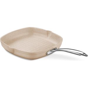 Korkmaz-A1268 Granita-Vierkante Grillpan-Rvs Steel-Taupe-28X28cm3.0 L