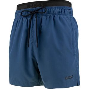 Hugo Boss heren BOSS zwemshort double waistband amur blauw II
