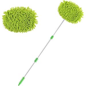 Driedelige telescoop autowasborstel met microvezel borstels - 109 cm
