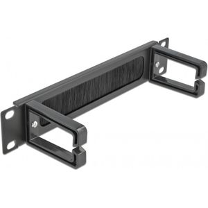 Delock - Penseelstrip - Zwart - Metaal - Voor 10 Inch Netwerkkast