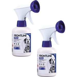 Frontline Spray Hond/Kat - Anti vlooien en tekenmiddel - 2 x 250 ml