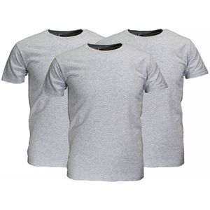 Fruit Of The Loom Blanco Katoenen T-Shirts 3-Pack Grijs Gemêleerd - 128, KleurGrijs Gemeleerd