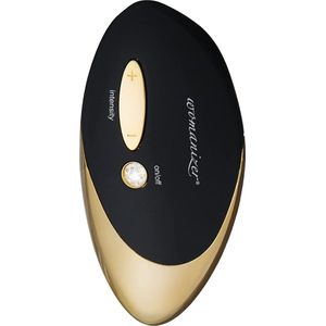 womanizer PRO W500 opzetvibrator, clitoris stimulator zuiger, 12 intensiteitsniveaus waterdicht, Zwart/Goud