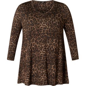 YEST CURVE Ankaria Essential Tops - Multi Leopard - maat X-0(44)