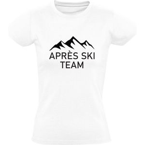 Aprés ski team Dames T-shirt | Skien | wintersport | Wit