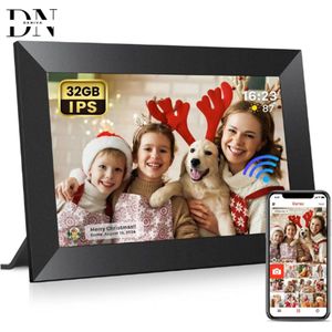 Deniva Digitale Fotolijst 10,1 inch – WiFi Smart Fotokader – Slimme Fotolijst - 32GB – HD IPS Touchscreen – Zwart – Wandmontage
