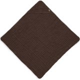 Jollein - Badcape Wrinkled - Bruin - 100% Badstof Katoen - Baby Handdoek met Badcape, Omslagdoek, Badponcho - 75x75 cm