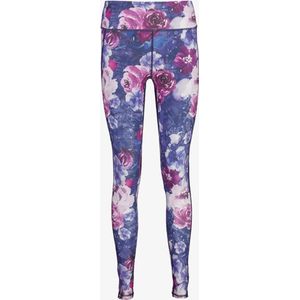 Osaga dames sportlegging bloemenprint paars roze - Maat XL