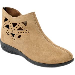 Suède lederen laarzen met comfortwijdte en ritssluiting