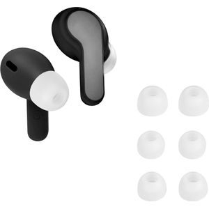 6x Vervangende Siliconen Oordopjes in Wit voor JBL Wave 200 TWS/Wave Beam - 3 Maten - Geschikt voor In-Ear Oortjes .