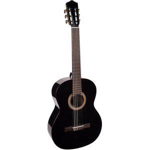 Salvador Cortez CC-22 BK zwarte klassieke gitaar met massief ceder bovenblad