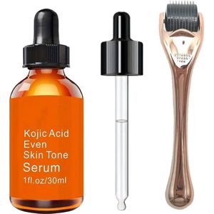 BeautyFit® - Kojic Acid Serum - Incl. Derma Roller - Azelaic acid - turmeric Olie - Kurkuma Oil - Kurkuma Olie Voor Gezicht - Korean Skincare