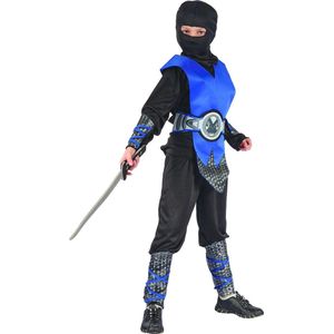 Blauw ninja pak voor jongens - Verkleedkleding - 128/134