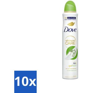 10 x Dove Deodorant Spray - Komkommer & Groene Thee - 200 ml - Dove Deodorant Spray - Komkommer En Groene Thee - Anti-Transpirant - Zweetvermindering - Huidverzorging