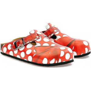 GOBY Polka Dot Bow Clogs - Handgemaakt - Kleurrijk Design - Vegan Comfort - Maat 39