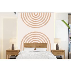 Abstract - Kunst - Regenboog - Bruin - Wit - Behangpapier