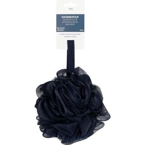 Douche Puff - Sponzenset voor Body Scrub - Massage Spons - Douchespons - Puff Spons - Bad Spons - Scrubbing Spons - Badsponzen - Washandjes - Douchestok - Scrubber - Marine Blauw - 1 Stuk