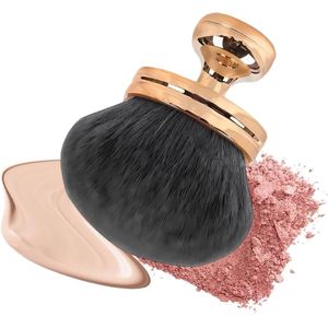 Extra grote Kabuki foundationkwast - veelzijdig en efficiënt - 1 stuk - roségoud