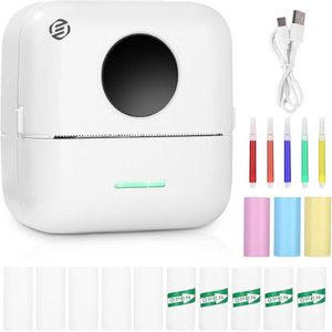 Equivera Mini-Printer - Pocket Printer - Mobiele Fotoprinter - Draagbaar & Draadloos - Leerhulp & Notites