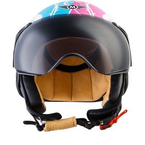 MOTO H45 Jethelm bloemen, scooterhelm, motorhelm, Flower, XL, hoofdomtrek 61-62cm