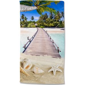 Trendy XL velours strandlaken Sven - 100x180 - heerlijk zacht - comfortabel om op te liggen - vochtabsorberend - prachtige kleuren - sneldrogend - hoogwaardige kwaliteit