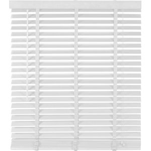 Houten Jaloezie - Wit - 100x210 cm - Raamdecoratie - Lamelbreedte 50 mm