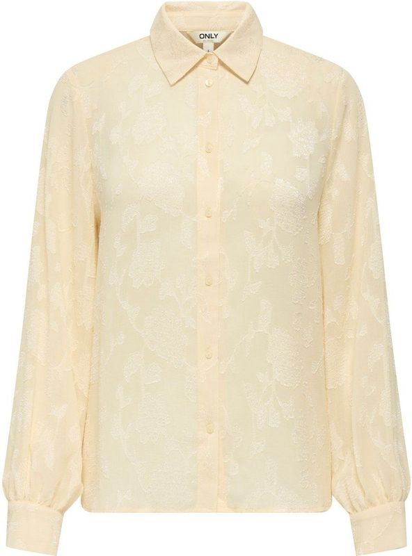 Only - Onldoreen - Blouse - Ecru - Lange Mouwen