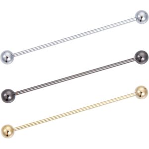 EGoods - 3-pack hemdkraagstangen met bal - klassieke hemdkraagnaalden van messing - revers clipsluiting in zwart, zilver en goud - geschikt voor heren overhemden