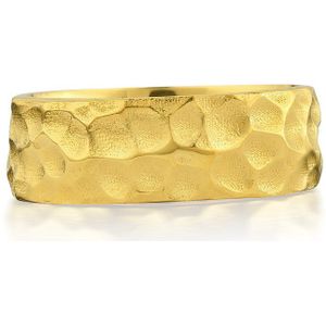 Elegante ring met structuur voor vriendin cadeau 14K Verguld