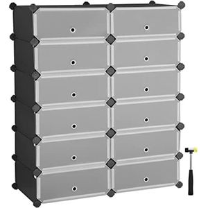Gratyfied - Schoenenkastje - Schoenenkasten met deur - Halkastje - Halkasten met deuren - ‎83 x 105 x 31 cm - 7,9 kilogram - Zwart