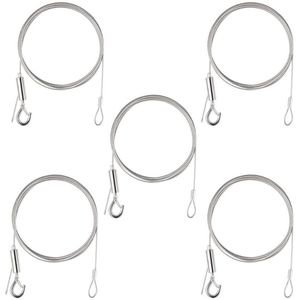 Zware Foto Opknoping Draadkabel 1,5 mm, 2 Meter met Lus en Haak - Tot 30 kg