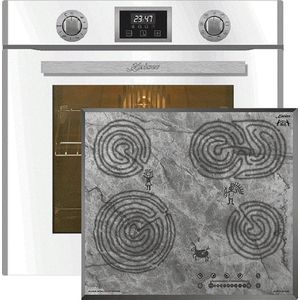 Kaiser Inbouwoven EH 6326 W, met 1-voudige telescoopgeleider, elektrische oven, 79L+Elektrische kookplaat, KCT 6715 F Era, 60 cm