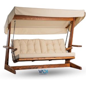 Vadi Concept -VIVA 2400 Crème Luxe Houten Schommelbank