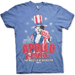 Rocky Heren Tshirt -S- Apollo Creed Blauw