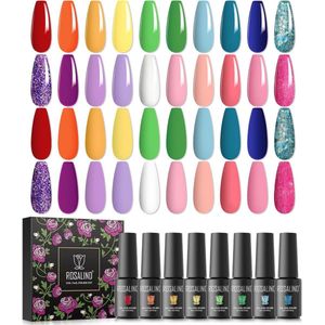 20 Kleurige Gel Nagellak Set voor Manicure - UV Gellak met 5ml Flesjes